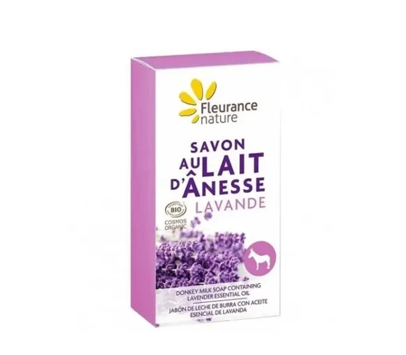 Seife mit Eselsmilch Lavendel Fleurance Nature - Stück von 100g