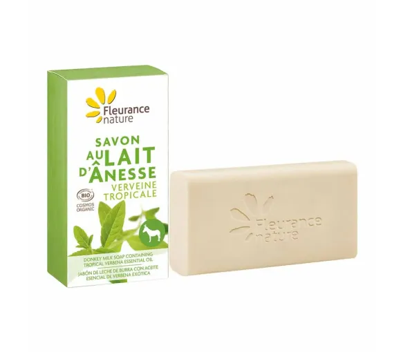 Seifen mit Bio-Eselmilch und tropischer Verbene von Fleurance Nature - 100g Stück