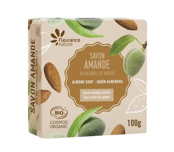 Bio-Sheabutter-Mandel-Seife Fleurance Nature - 100g Stück