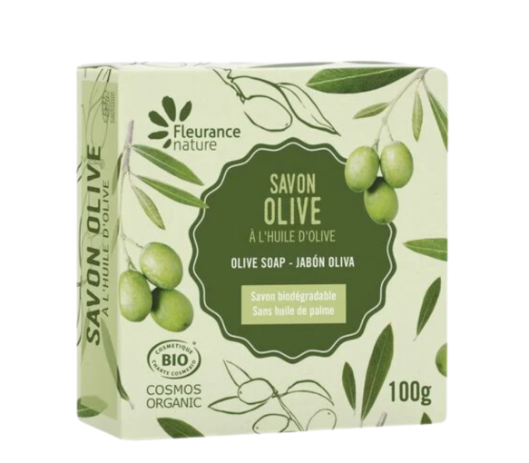 Olivenölseife mit Bio-Olivenöl Fleurance Nature - 100g Stück