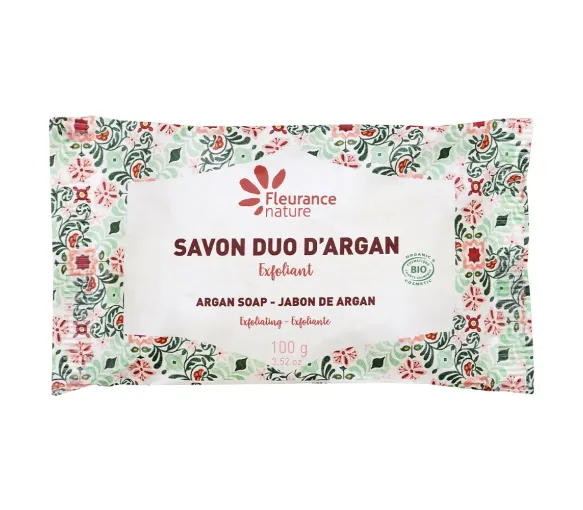 Argan-Duo-Peeling-Seife Fleurance Nature - 100g Stück - image 1