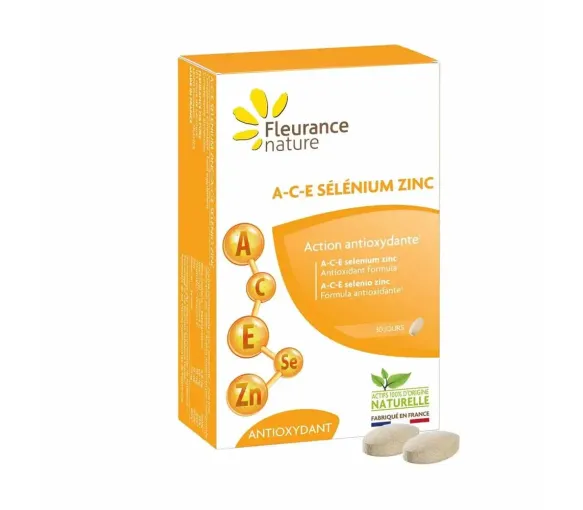 A-C-E Selen Zink Fleurance Natur - Packung mit 30 Tabletten