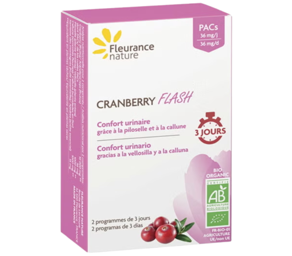 Cranberry Flash Bio Fleurance Nature - Packung mit 14 Tabletten