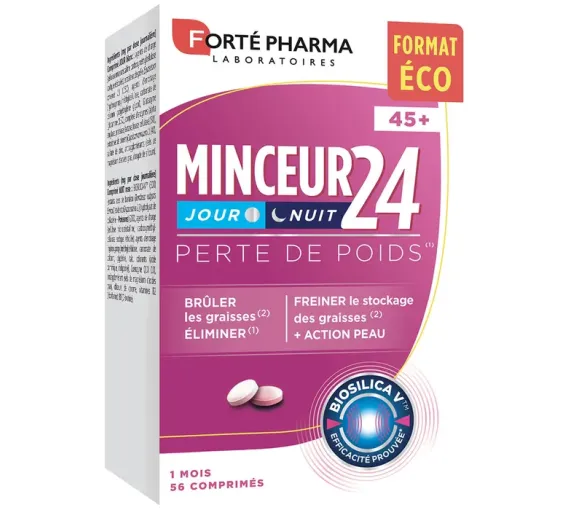 Minceur 24 fort 45+ Gewichtsverlust Forté Pharma - 2 Schachteln mit 28 Tabletten