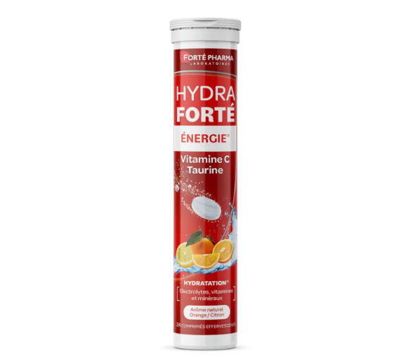 Hydra Forté Energie Booster für natürliche Hydratation, Aroma Orange-Zitrone, Forté Pharma - 24 Brausetabletten - image 1
