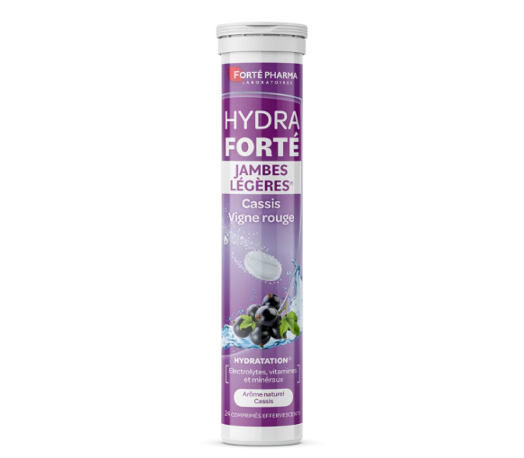 Hydra Forté leichte Beine Feuchtigkeitsbooster natürliche Cassis-Aromen Forté Pharma - 24 Brausetabletten - image 1
