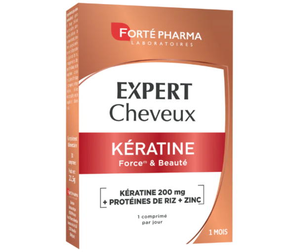 Expert Haar Keratin Forté Pharma - Packung mit 30 Tabletten
