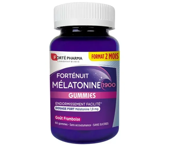 FortéNuit Mélatonine 1900 Gummies Forté Pharma - boîte de 60 gommes