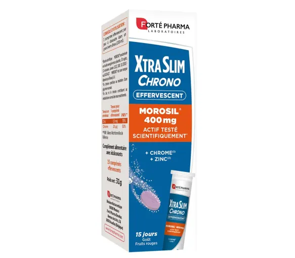 XtraSlim Chrono Brausetabletten morosil Forté Pharma - Tube mit 15 Brausetabletten