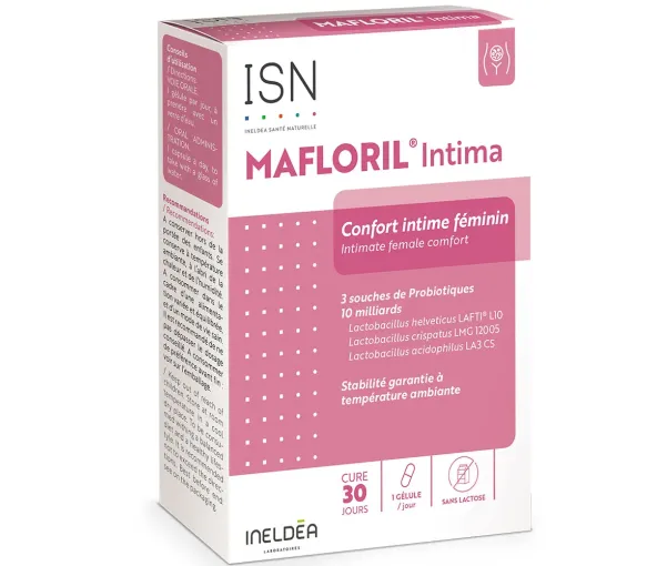 Mafloril Intimkomfort für Frauen ISN - Packung mit 30 Kapseln