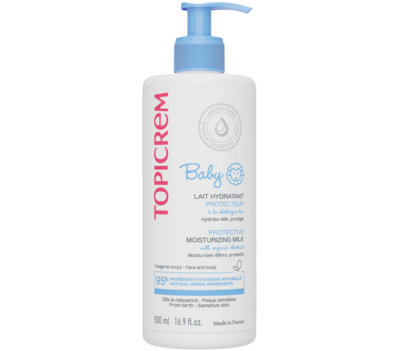 Feuchtigkeitsspendende Schutzmilch Baby Topicrem - Pumpflasche 500ml - image 1