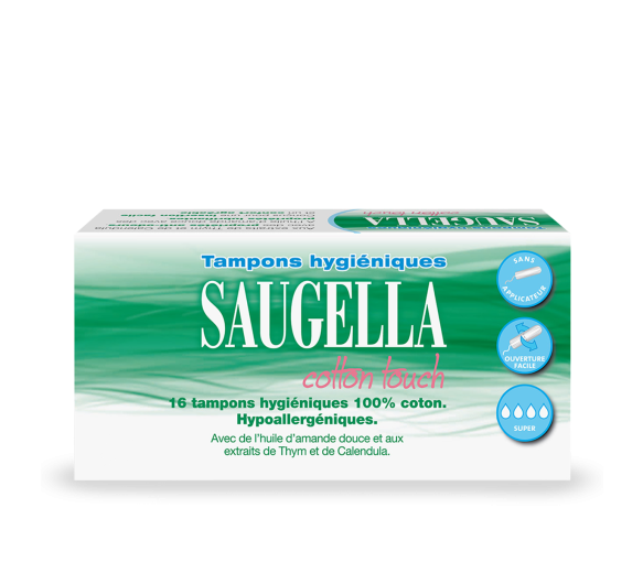 Cotton Touch Super Saugella Hygiene-Tampons - Pack mit 16 Tampons - image 1