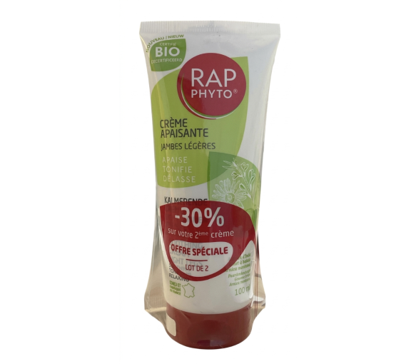 Beruhigende Creme für leichte Beine Rap Phyto - 2er Pack mit 100ml Tuben
