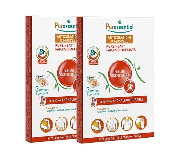 Wärme-Pflaster für Gelenke und Muskeln Puressentiel - 2er-Pack mit 3 Pflastern (Sonderangebot -50% auf die 2. Box) - image 1