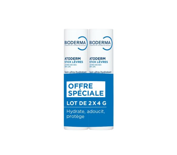 Atoderm Lippenbalsam ultra-hydratierend Bioderma - 2er-Pack mit 4g Sticks - image 1