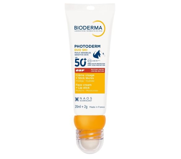 Photoderm Duo Ski Gesichts-Sonnencreme und Lippenbalsam Bioderma - Stick von 20ml + 2g - image 1