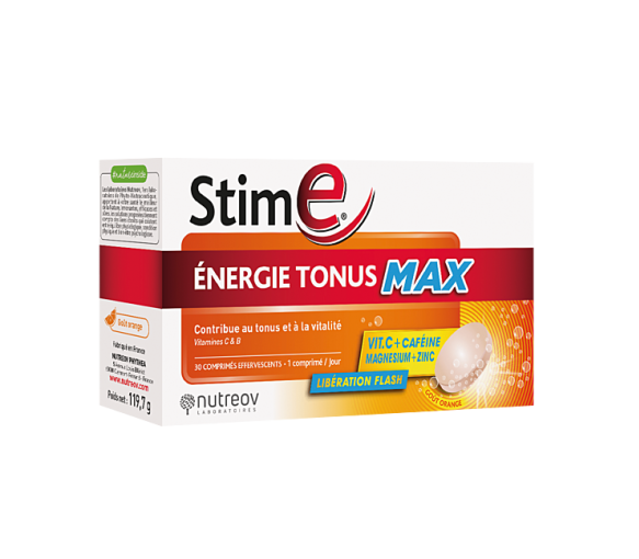 Stim E Energie Tonus Max Nutreov - Packung mit 30 Brausetabletten