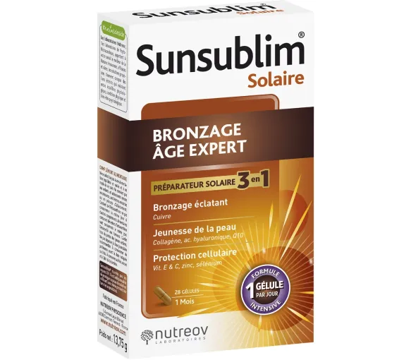Sunsublim Sonnenbräune Altersexperte Nutreov - Packung mit 28 Kapseln