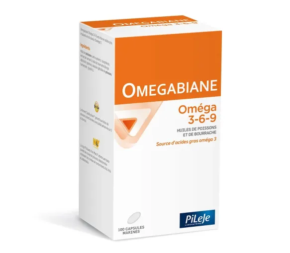 Omegabiane Omega 3-6-9 Pileje - Packung mit 100 Kapseln