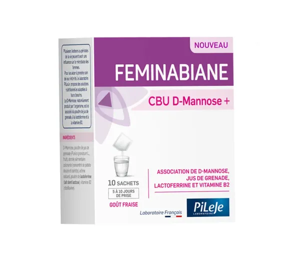 Feminabiane CBU D-Mannose+ Pileje - Schachtel mit 10 Beuteln - image 1