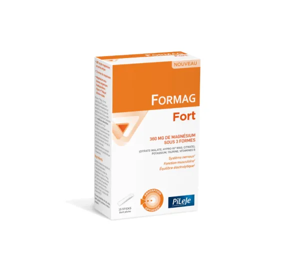 Formag Fort Magnesium Geschmack Pfirsich Pileje - Box mit 15 Sticks