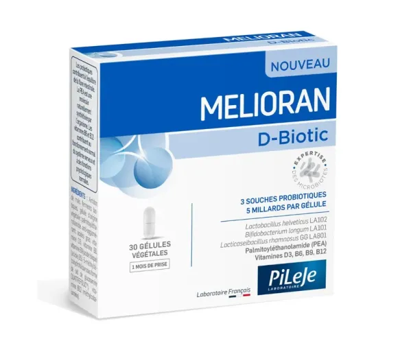 Melioran D-Biotic Pileje - boite de 30 gélules