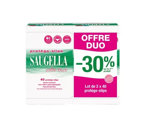 Saugella Cotton Touch Slipeinlagen - 2er Pack mit 40 Slipeinlagen Sonderangebot - image 1