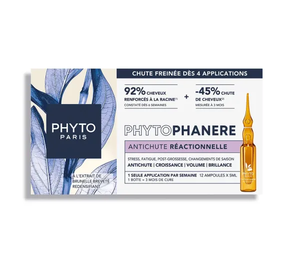 Phytophanère Anti-Haarausfall reaktives Phyto - Schachtel mit 12 Ampullen zu 5 ml - image 1