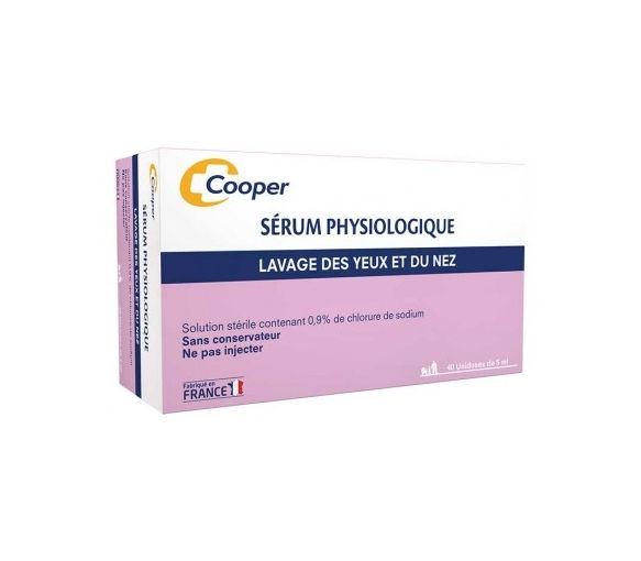 Sterile Kochsalzlösung Cooper - Packung mit 40 Einzeldosen à 5 ml - image 1