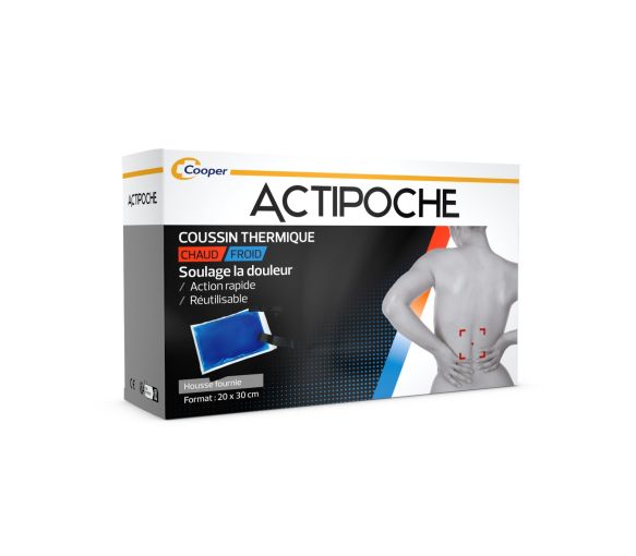 Actipoche Kissen große Ausführung 20x30 cm wiederverwendbar für Wärme und Kälte - 1 Tasche - image 1