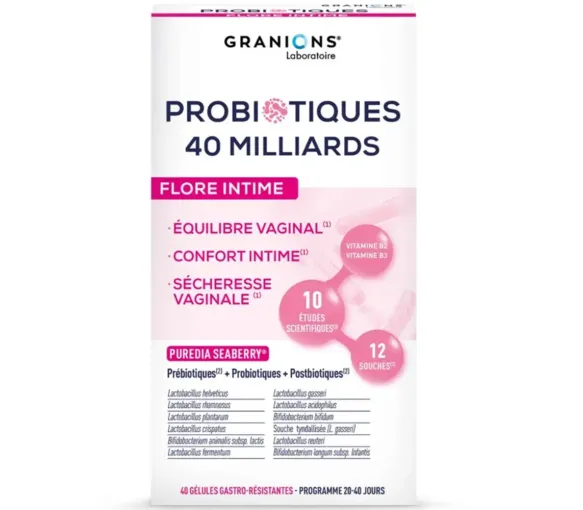 Probiotika intime Flora Granions - Packung mit 40 Kapseln - image 1