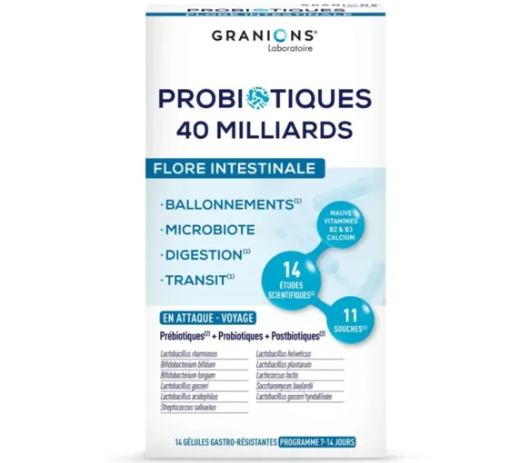 Probiotika Darmflora Granions - Packung mit 14 Kapseln - image 1