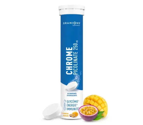 Chrome Picolinat 250ug Granions - Tube mit 20 Brausetabletten - image 1