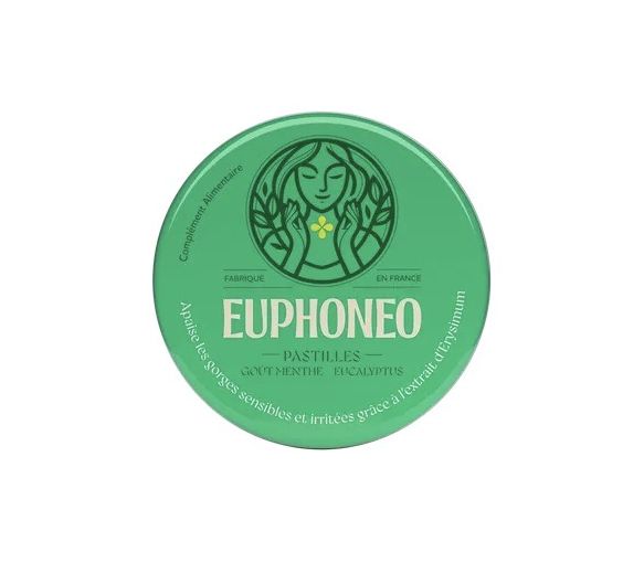 Euphoneo Halspastillen Geschmack Minze und Eukalyptus Mayoly Spindler - Packung mit 50 Pastillen