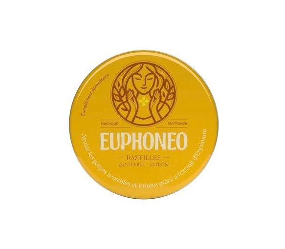Euphoneo Halspastillen Geschmack Honig und Zitrone Mayoly Spindler - Packung mit 50 Pastillen