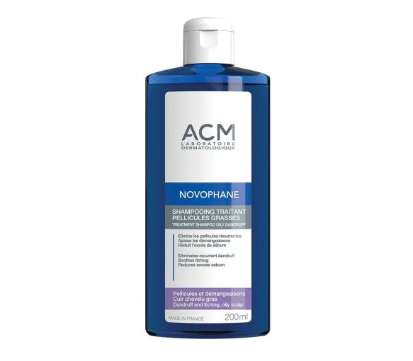 Novophane Schuppen-Shampoo für fettige Schuppen ACM - Flasche mit 200 ml