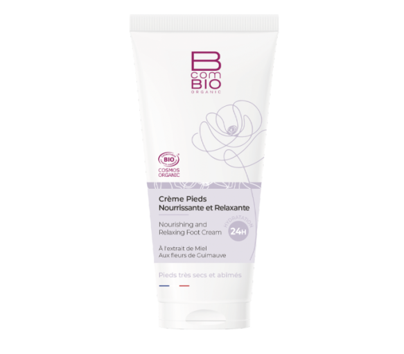 Nährende und entspannende Fußcreme BcomBIO - Tube mit 100 ml