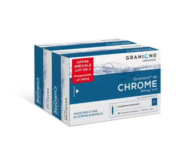 Chrome 200µg Granions - Sonderangebot für ein Set von 2 Boxen mit 30 Ampullen zu je 60 Tabletten - image 1