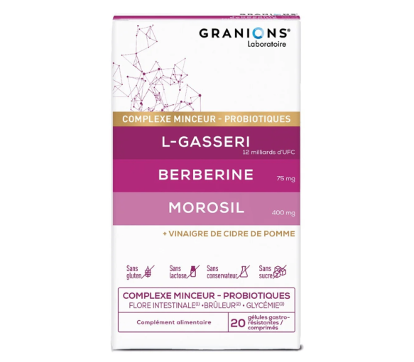 Komplexe Gewichtsreduktion Probiotika Granions - Packung mit 20 Kapseln + 20 Tabletten - image 1