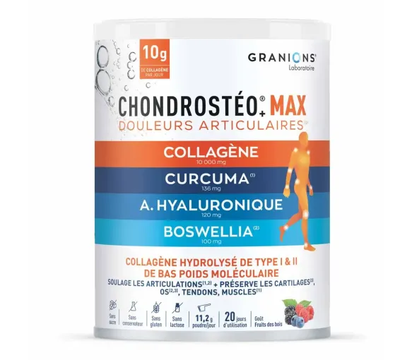 Chondrostéo+ Max Gelenkschmerzen Waldfruchtgeschmack Granions - 225g Dose