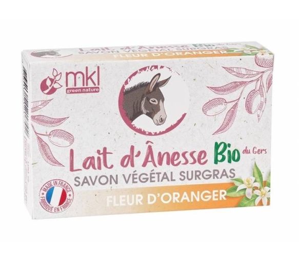 Pflanzenöl-Seifenstück mit Bio-Eselmilch und Orangenblüte MKL Green Nature - 100g Stück - image 1