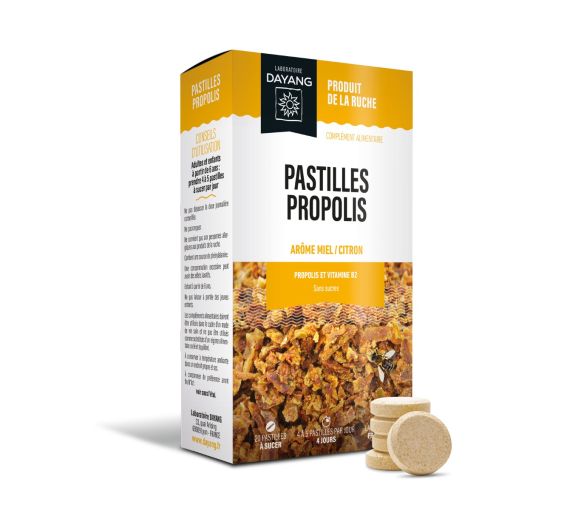 Propolisbonbons mit Honig-Zitronen-Geschmack Dayang - Packung mit 20 Lutschpastillen