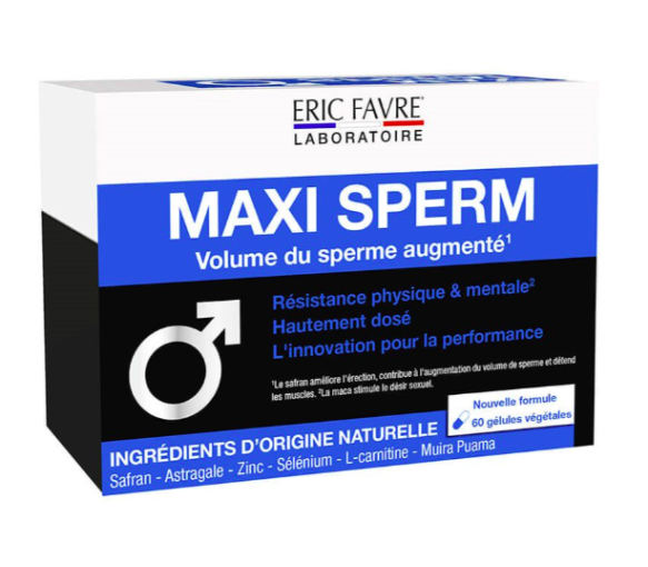 Maxi Sperm Eric Favre - Packung mit 60 Kapseln