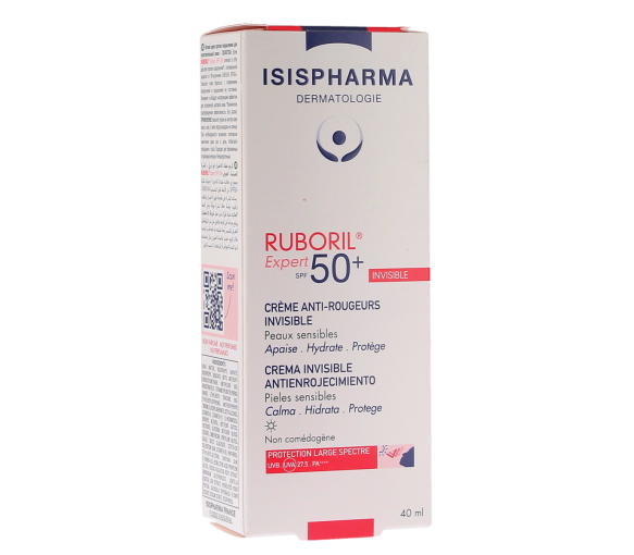 Ruboril Expert 50+ unsichtbare Anti-Rötungen-Creme Isispharma - 40ml Tube - image 1