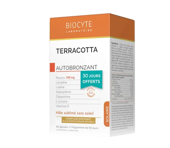 Terracotta Selbstbräuner Biocyte - Packung mit 90 Kapseln, davon 30 kostenlos - image 1