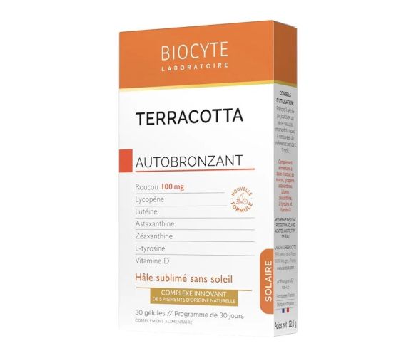 Terracotta Selbstbräuner Biocyte - Packung mit 30 Kapseln