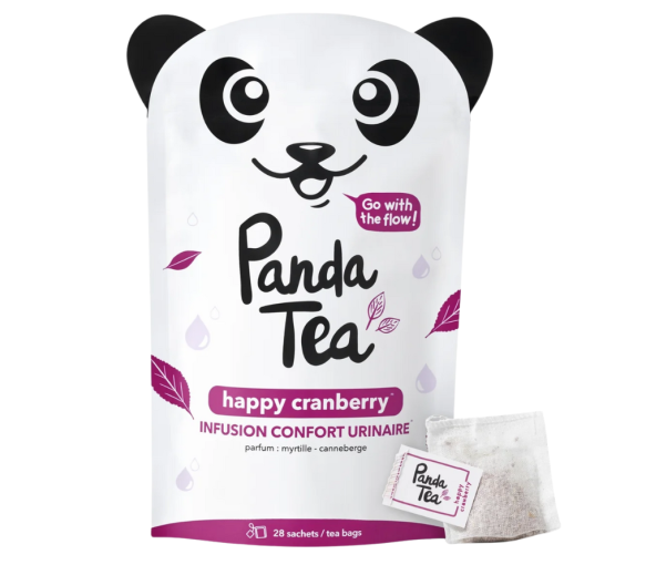 Glückliche Cranberry-Infusion für den Harnkomfort Panda-Tee - 28 Beutel