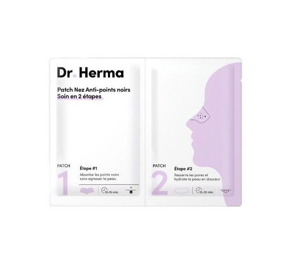Anti-Mitesser-Pflaster für die Nase in 2 Schritten Dr. Herma - Packung mit 2 Pflastern (1 Behandlung)