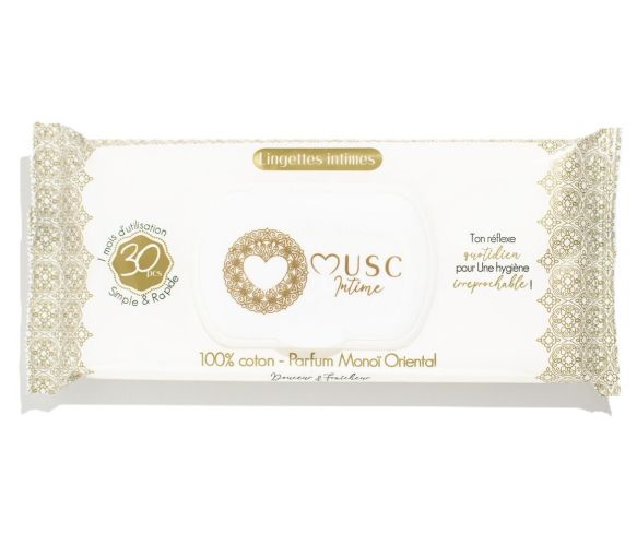 Natürliche intime Tücher mit orientalischem Monoi-Duft Musc Intime - Packung mit 30 Tüchern - image 1