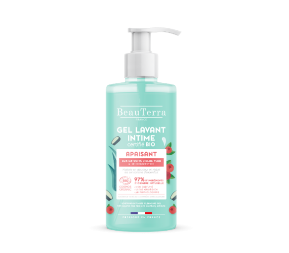 Beruhigendes Bio-zertifiziertes Intimwaschgel Beauterra - Pumpflasche 500ml - image 1